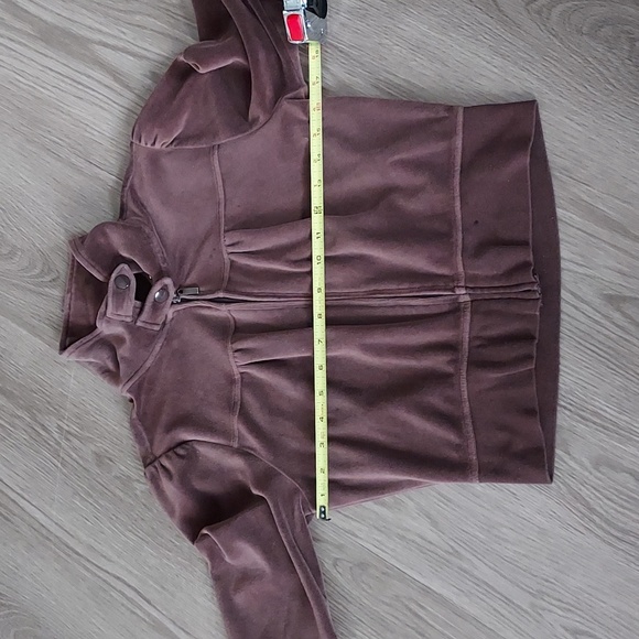 Plush & Lush long sleeve jacket brown w/ zipper & snaps measurements in descript - Picture 10 of 11